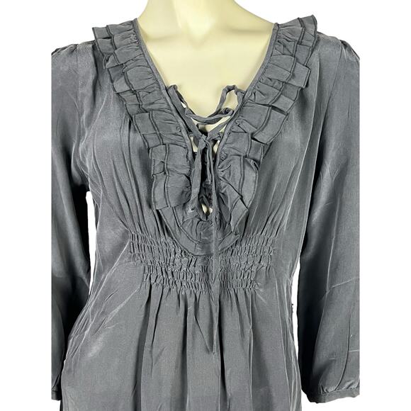 Dept. Silk Black silk dress new NWT size large - Picture 2 of 11